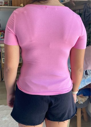 Camiseta Lylu rosa fruncida