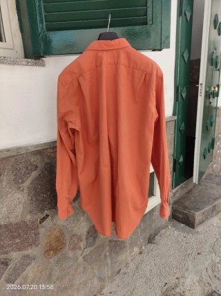 Camicia Polo Ralph Lauren Arancione Unisex Vintage