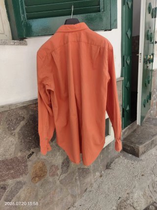 Camicia Polo Ralph Lauren Arancione Unisex Vintage