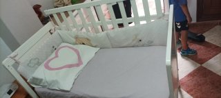 Cuna madera blanca 120x60