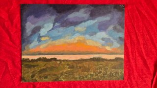 Pintura Original Atardecer - Óleo / Acrílico