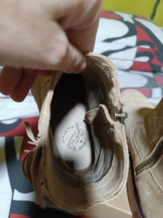 Botines Mango niña beige con flecos