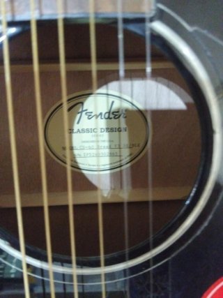 Guitarra Acústica Fender CD60 Dreadnought Negra