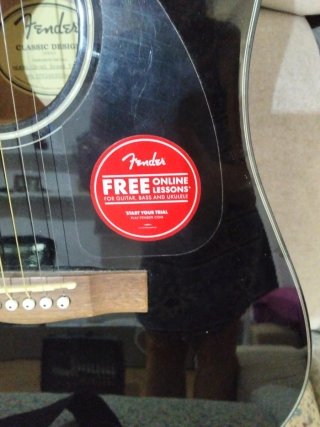 Guitarra Acústica Fender CD60 Dreadnought Negra