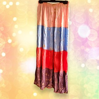 Falda Larga Boho Multicolor Talla Única