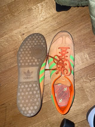 Adidas Hamburg Talla 47 1/3 Naranja/Verde