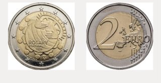 Moneda 2 Euros Portugal 2026 Centenario de Rotary