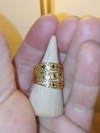 Anillo Acero Bañado Oro