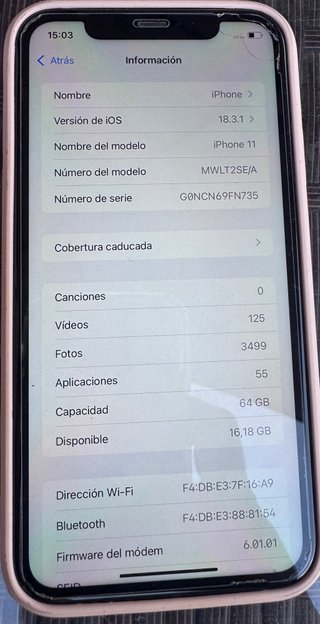 iPhone 11 Apple Nero/Grigio