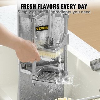 Cortador de Papas Fritas Comercial con 4 Cuchillas de Repuesto, Dicer Chopper Fácil de 0.64 cm y 0.95 cm, Cortador de 6 Gajos y Corer de Manzana de 6 Gajos, Cortador de Limón y Papas para Papas Fr...