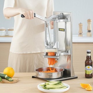 Cortador de Papas Fritas Comercial con 4 Cuchillas de Repuesto, Dicer Chopper Fácil de 0.64 cm y 0.95 cm, Cortador de 6 Gajos y Corer de Manzana de 6 Gajos, Cortador de Limón y Papas para Papas Fr...