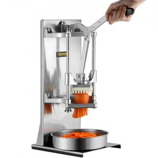 Cortador de Papas Fritas Comercial con 4 Cuchillas de Repuesto, Dicer Chopper Fácil de 0.64 cm y 0.95 cm, Cortador de 6 Gajos y Corer de Manzana de 6 Gajos, Cortador de Limón y Papas para Papas Fr...