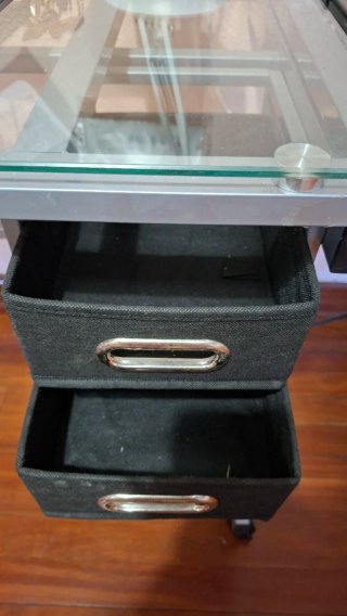 Escritorio cristal templado abatible