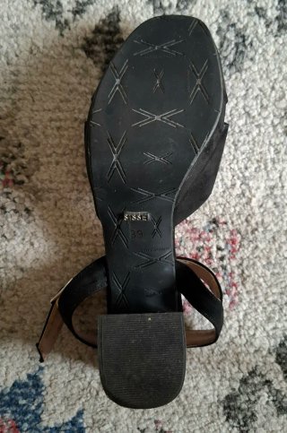 Sandalias negras de vestir mujer