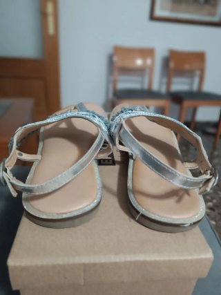 Sandalias niña Giossepo plateadas y rosas