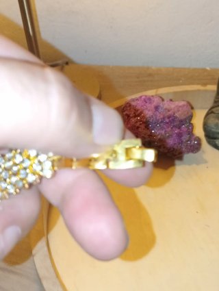Pulsera Acero Baño Dorado Tipo Tenis