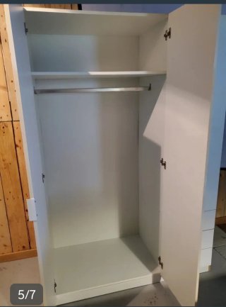 Armario blanco 3 puertas y 3 cajones