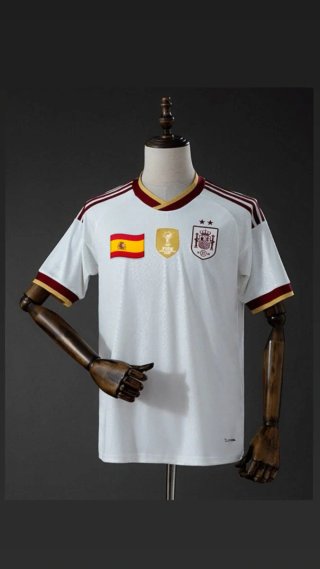 Camiseta España Mundial Oro y Blanca