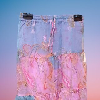 Faldas Gasa India Azul-Rosa y Rosa-Naranja