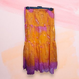 Faldas Gasa India Azul-Rosa y Rosa-Naranja