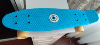 Skate junior azul con ojo, marca Oxelo