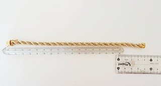 Pulsera Cordón Bicolor Oro 18k - 19cm - 17,74 gr.