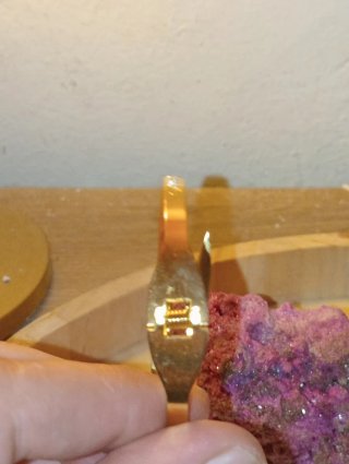 Brazalete acero bañado oro con circonitas