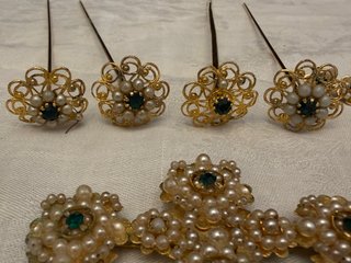 Aderezo Fallera Adulta Oro y Perlas