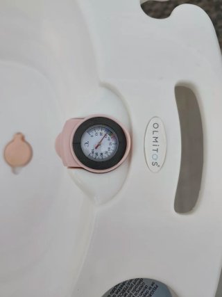 Bañera bebé Olmitos rosa con termómetro