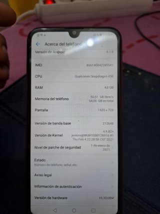 Huawei Y7 2019 4G 1 sim 4GB+64GB 6.26" android 8.1