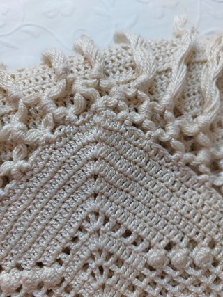 Colcha de ganchillo artesanal para cama de 135 cm