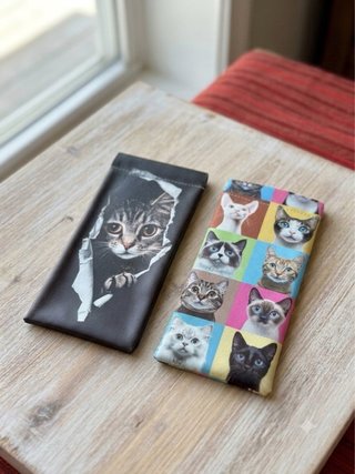 Lote 2 Fundas Gafas Diseño Gatos