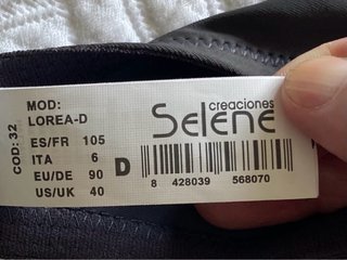 Sujetador Selene Lorea 105D Gris Nuevo