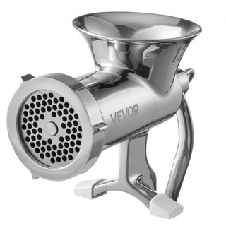 Molino de Carne Manual, Molino de Carne de Acero Inoxidable 304 con Abrazadera de Mesa de Acero, Fabricante de Salchichas y 2 Placas de Corte, Accesorio para Galletas, Tubo para Salchichas para Ca...