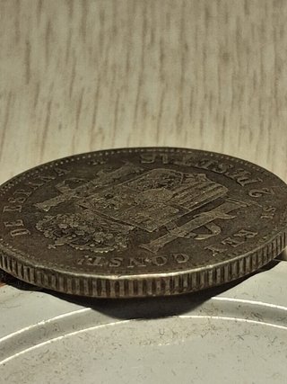 Moneda 2 Pesetas 1884 Alfonso XII Plata Original