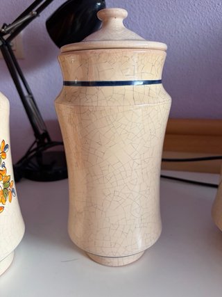 Albarero Bote Farmacia Cerámica Vintage Eucalipto