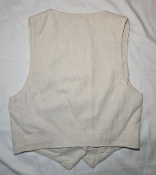 Chaleco Stradivarius, Lino, Crema, Talla XS