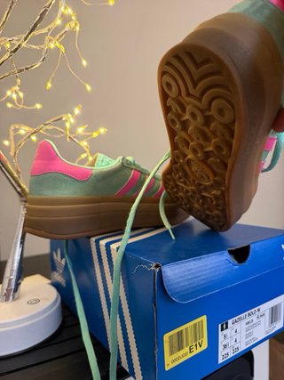 Adidas Gazelle Bold Verde y Rosa