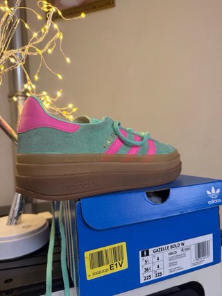 Adidas Gazelle Bold Verde y Rosa