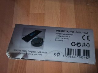 Cargador Inalámbrico Silvercrest 10W Qi