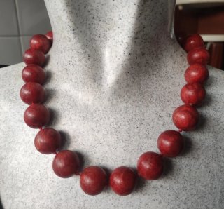 Collar Coral y Plata Ley