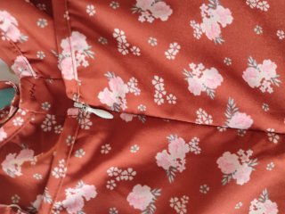 Vestido floral teja talla S