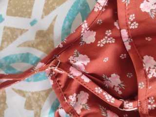 Vestido floral teja talla S