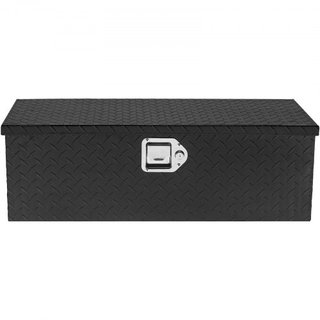 Caja de Herramientas de Aluminio para Camiones de Carga Pesada, Caja de Herramientas de Placa de Diamante con Mango Lateral y Llaves de Bloqueo, Caja Organizadora de Herramientas para Pickup, Cama...