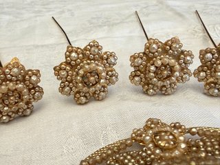 Aderezo Fallera Adulto Perlas y Oro