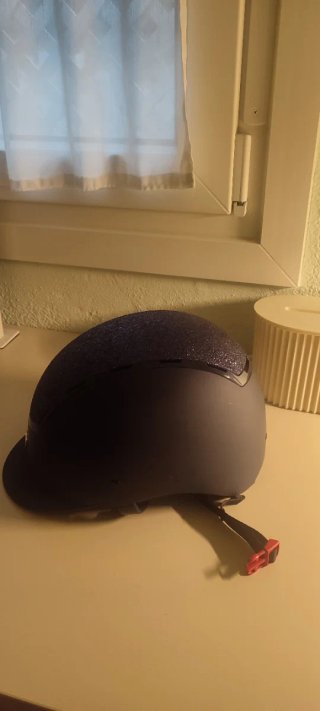 Casco Azul Tattini Equitación Brillante