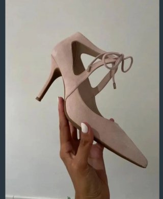 Zapatos de vestir tacón beige/rosa