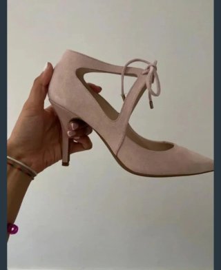 Zapatos de vestir tacón beige/rosa