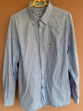 Camisa Lacoste Hombre Azul Talla L