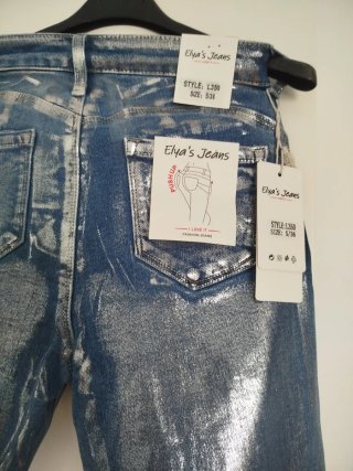 Vaqueros brillantes talla 36